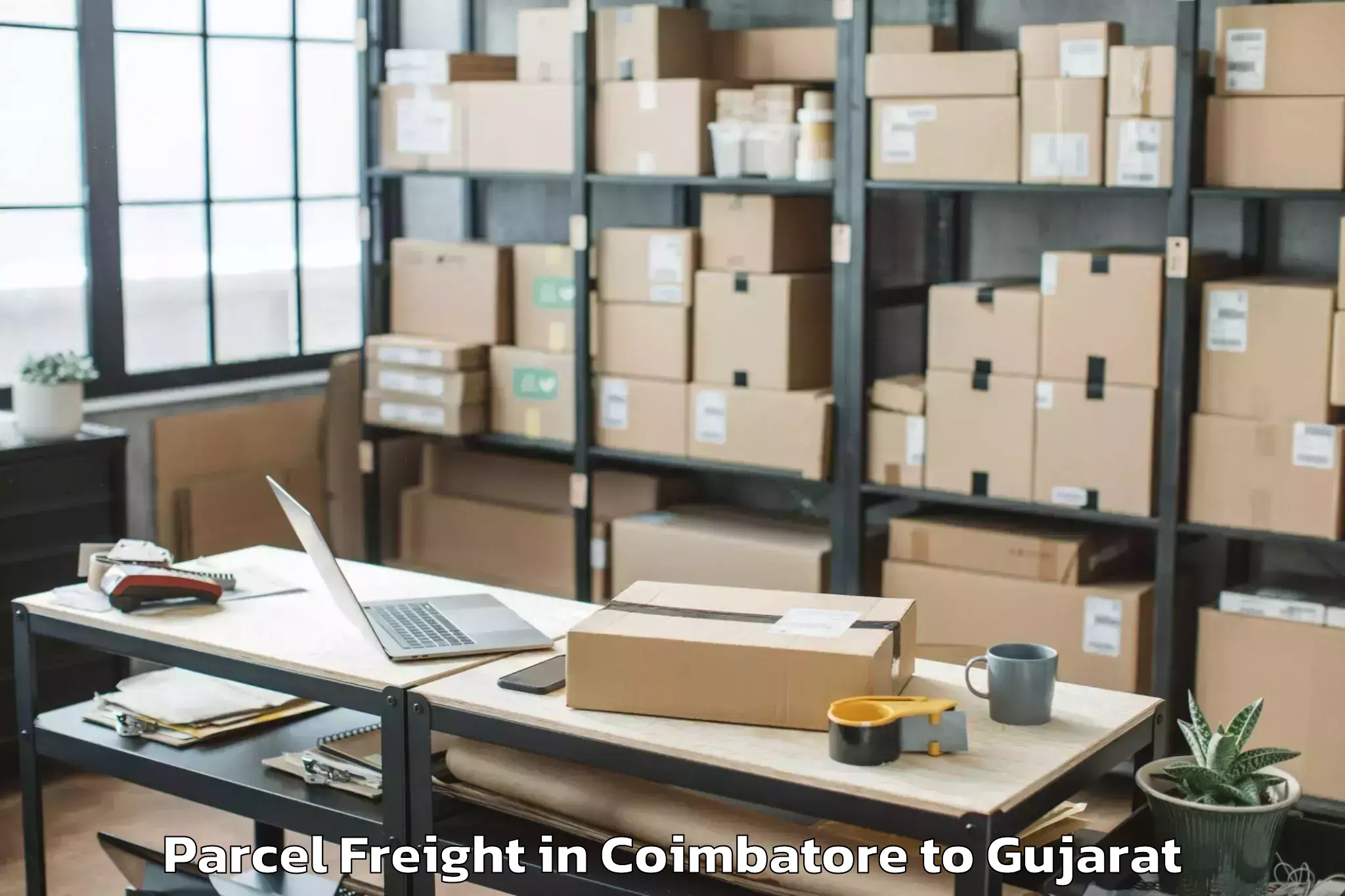 Comprehensive Coimbatore to Indrashil University Rajpur Parcel Freight